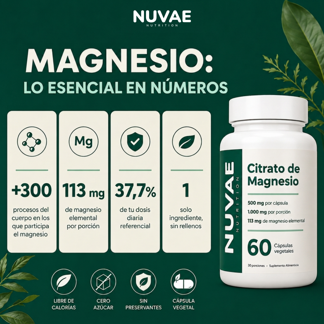 Citrato de Magnesio NUVAE | Alta Absorción