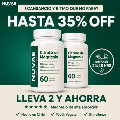 Citrato de Magnesio NUVAE | Alta Absorción