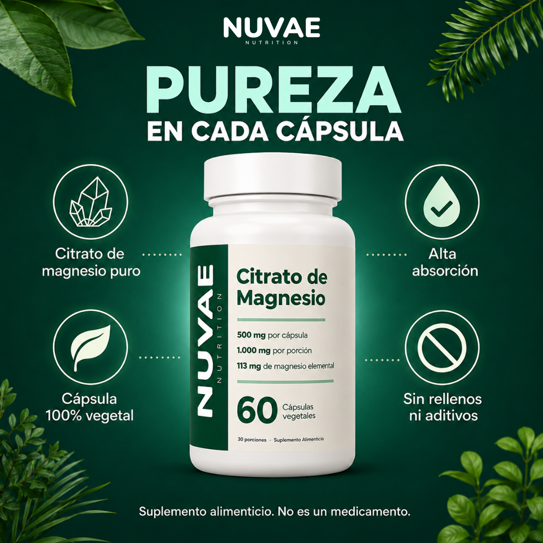 Citrato de Magnesio NUVAE | Alta Absorción